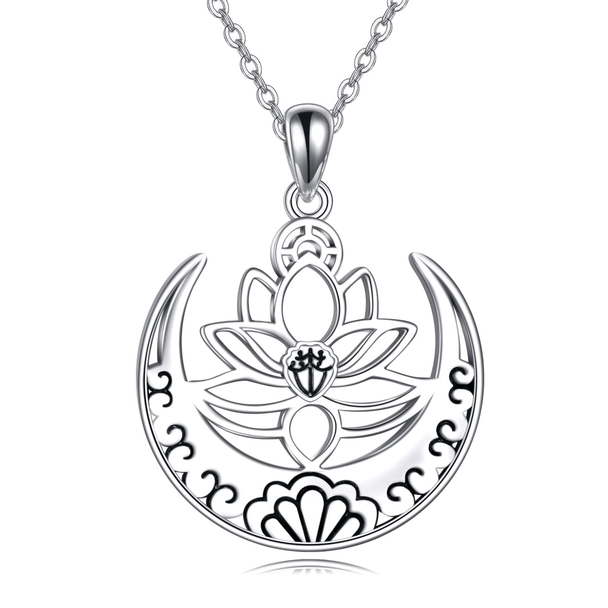 Zen Harmony: Lotus Symbol Pendant Yoga Necklace