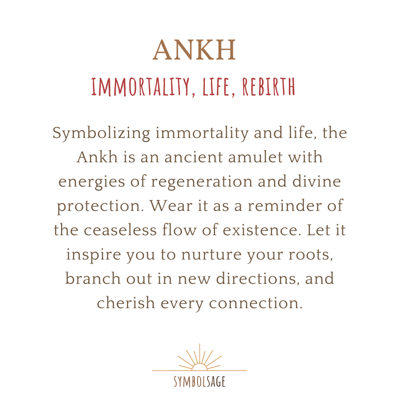 Eternal Life Essence: Ankh Pendant in Sterling Silver or Copper