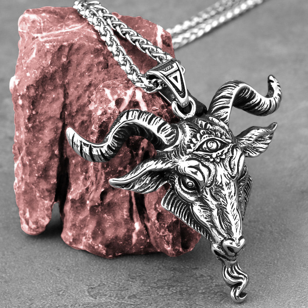 baphomet with demon eye necklace one