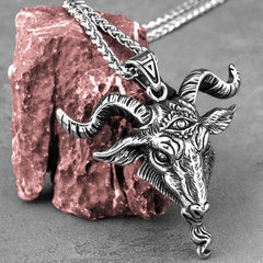 baphomet with demon eye necklace one