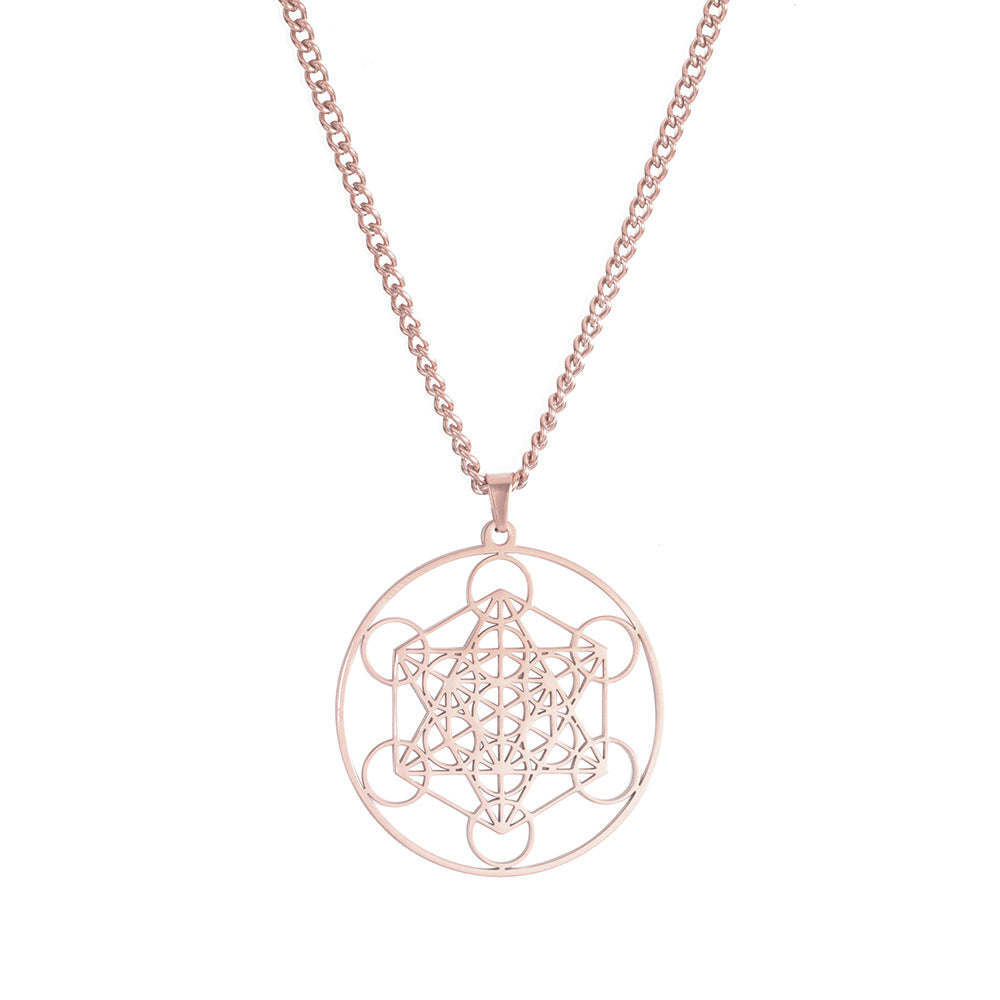 Spiritual Essence: Unisex Metatron's Cube Pendant Necklace