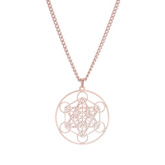 Spiritual Essence: Unisex Metatron's Cube Pendant Necklace
