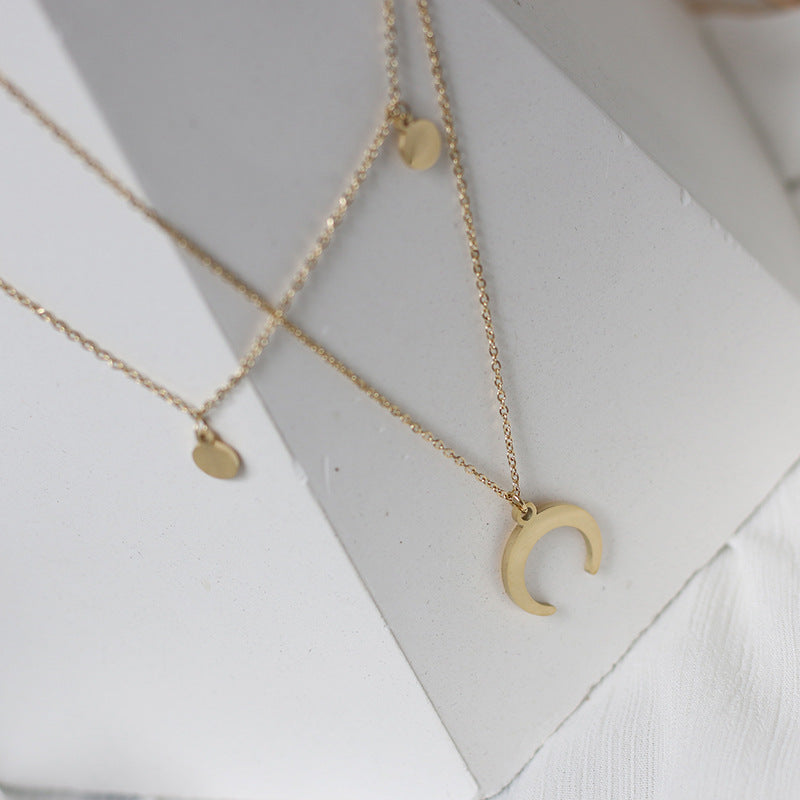 crescent moon necklace three