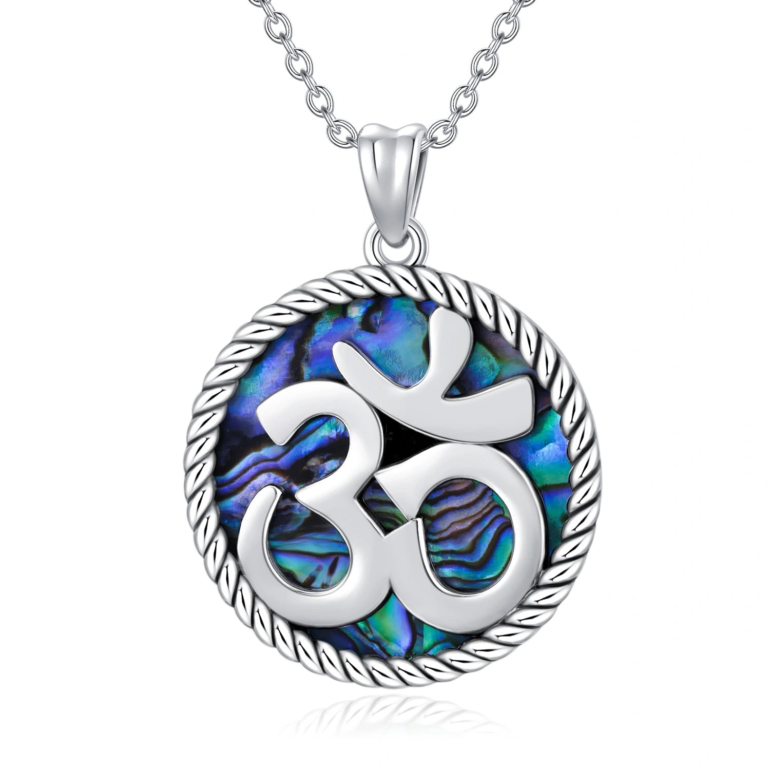 Sacred Chant: Sterling Silver Om Symbol Necklace