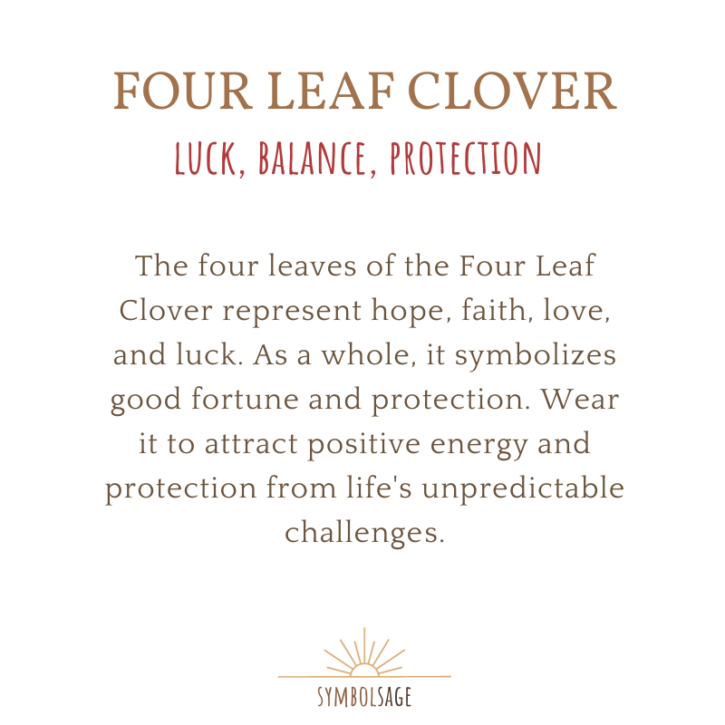 Luck & Love: Sterling Silver Four-leaf Clover on Clavicle Chain