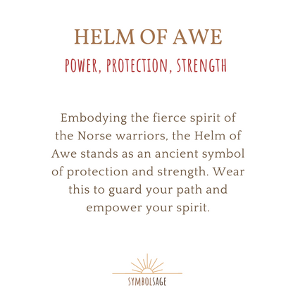 Ancient Protector: Stainless Steel Helm of Awe Pendant Necklace
