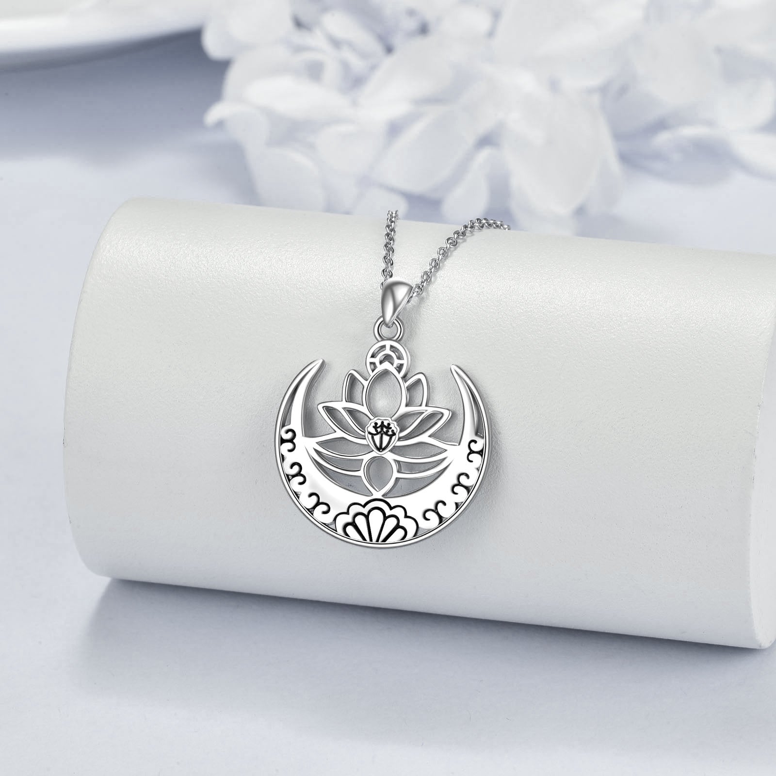 lotus symbol pendant yoga necklace one