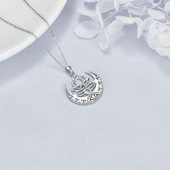 lotus symbol pendant yoga necklace three